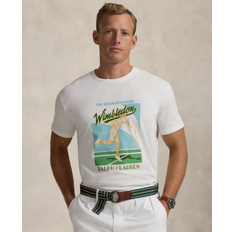 Polo Ralph Lauren Unisex T-shirts Polo Ralph Lauren Unisex Wimbledon Classic-Fit Logo T-Shirt - White