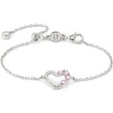 Nomination Pink Bracelets Nomination Crystal Heart Bracele - Silver Pink