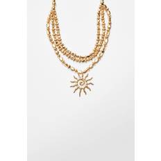 Stradivarius Long Sun Necklace - Gold