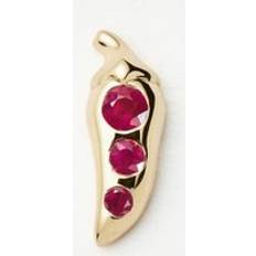 Missoma Gold Earrings Missoma Fine Ruby Chilli Single Stud Earring - Gold/Ruby