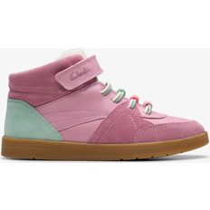Clarks Boots Children's Shoes Clarks Disco Beam Hi Kid Wide Fit - Pink