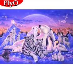 Arts & Crafts Fiyo Arrival Diamond Painting Tiger 20 x 30 cm
