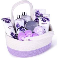 Women Gift Boxes & Sets Body & Earth Spa Gift Set for Women 11 Pcs Lavender Bath Set