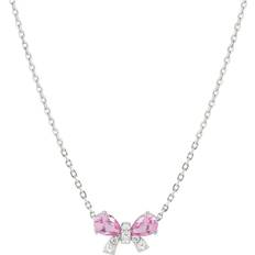 Nomination Women Necklaces Nomination Shine Me Up Cubic Zirconia Bow Necklace - Silver/Pink/White