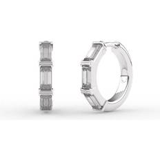 Ti Sento Örhängen Ti Sento Classics Baguette CZ Hoop Earrings - Silver