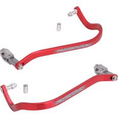 Motorcycle Handguards Zeta Drop Down Bend Aluminum Handguards Pair - Red