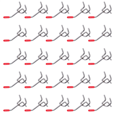 Tool Boards Torribaly 25 pcs Single Pegboard Hooks 50mm Wall Retail Display