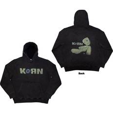 Korn Unisex Stone Wash Pullover Hoodie - Charcoal Grey