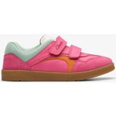 Pink Low Top Shoes Children's Shoes Clarks Disco Vibe Kid Wide Fit - Pink