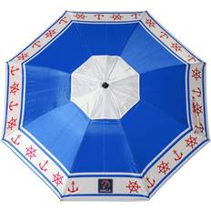 Parasoll på rea BigBuy Outdoor Blå Strandparasol med SPF50+ Skydd Ø 180 cm