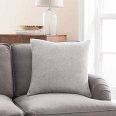Dunelm Orlando Chenille Square - Cushion Cover Silver
