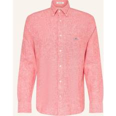 Gant Skjortor Gant Reg Cotton Linen Shirt - Röd