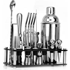 Tomtop Jms 20 Pcs Cocktail Boston Shaker Mixer Stainless Drink Making Kit Bar Set