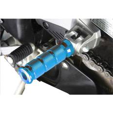 Blue Motorcycle Foot Pegs Biketek Honda Alloy Round Sports Front Footpegs - Blue