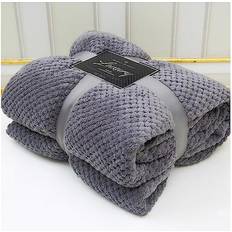 Luxury Waffle Fleece Popcorn Throw 200 x 240 cm Blankets