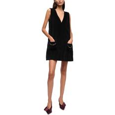 Manchester Klänningar Ganni Stretch Corduroy Mini Dress Dam Korta Klänningar - Black