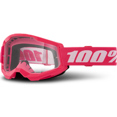 Motorcycle Goggles 100% Strata 2 Essential Motocross Goggles - White/Pink