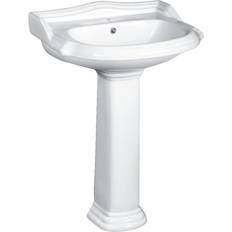 Piedestal handfat tvättställ Hill Ceramic Tvättställ Wilcot Vit 58 cm med Piedestal Vit Blank
