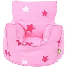 Cotton Beanbags Kid's Room Bean Lazy Cotton Pink Stars Bag Arm Chair Seat with Beans