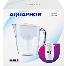 Aquaphor Water Filter Jug Smile White incl 1 A5 Filter with Added Magnesium I Reduces for 2,9l Pitcher
