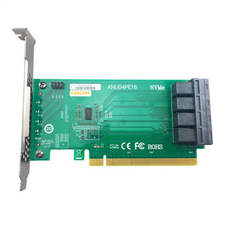 Controller Cards Jojomino ANU04PE16 NVMe Controller SFF8643 4 Port PCIe3.0 X16 SSD