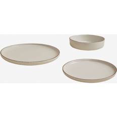 Sklum Vajilla De 12 Piezas En Gres Ronilena Beige Tapioca Dinner Set