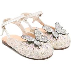 Babywalker Crystal-Embellished Ballet Flats - Kids - Calf Leather/Calf Suede/Rhinestone/Rubber