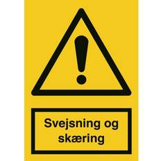 Varningsskylt Svetsning och Skärning av Plast 297x210mm
