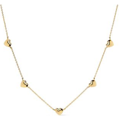 Ana Luisa Heart Necklace Lev Mini Station Necklace - Gold