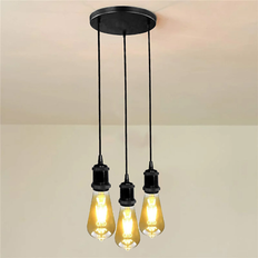 Lampstands Coffire 3 Head Pendant Braided Fabric Flex Lamp Holder Fitting 3635 Lampstand