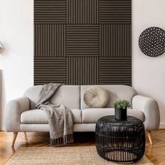 Sheet Materials Liberty Walnut Elevation Acoustic Wall Panelling 600x600mm