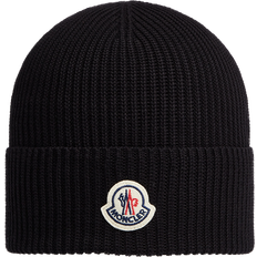 Moncler Ribbed Wool Beanie - Black