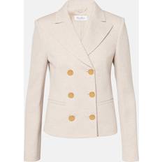 Max Mara Kavajer Max Mara Alabama Cotton And Wool Blazer - Beige