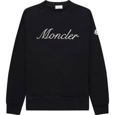 Moncler Men Jumpers Moncler Embroidered Logo Sweatshirt - Black