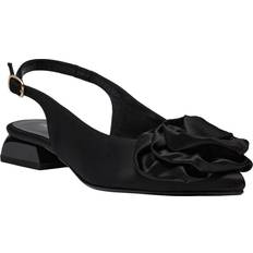 Sko Pavement Kala Rose Slingback - Black Satin
