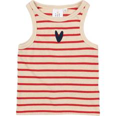 Rød Toppe Børnetøj The New Nil Kort Top Poppy Red Striped - Rød