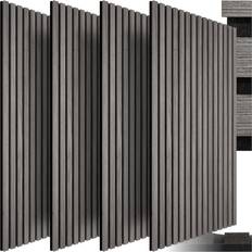 tectake Akustikpaneler Sonic Wall Träutseende Ljusgrå Ek