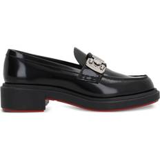 Red Low Shoes Christian Louboutin Urban Moc Lock Leather Loafer