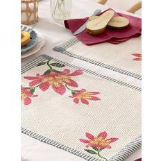 Cloths & Tissues Wylder Nature Claudia Placemat 36 x 46 cm 4 Pack Place Mat Blue, Red