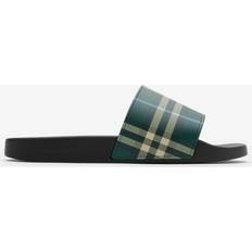 Burberry Slip-On Slides Burberry Check Slides - Leaf