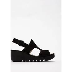 Fly London Hjemmesko & Sandaler Fly London Baif Ankelstrop Kilehæle Sandaler - Sort