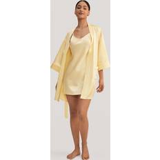 Women - Yellow Robes LilySilk Silk Robes For Women - Golden