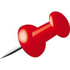 Paperclips en Magneten Alco AL-662-12 Pushpins Doosje A 40 Stuks Rood