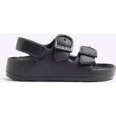 Buckle Sandals River Island Mini Boys Double Strap Sandals - Black