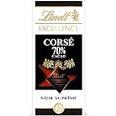 Lindt Tablette 70% Cacao Corsé Excellence Chocolat Noir 100g