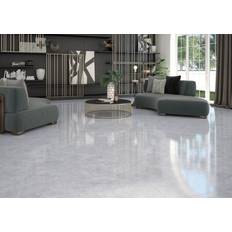 Tegels Cifre Crystal Vloer- en Wandtegel 60x60 cm Marmerlook Glans Grijs