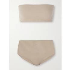 Alaïa Set Aus Bandeau-bh Und Höschen Aus Stretch-jersey - Braun