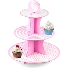 Pink Cake Stands Geezy 3 Tier Cardboard Cupcake Pink Cake Stand