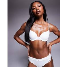 KBX Charlotte Padded Plunge Bra - White