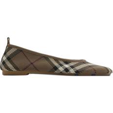 Black Ballerinas Burberry Baby Check Knit Ballet Flats - Beige
